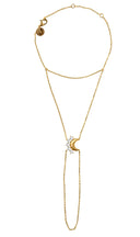 Altın Ay ve kristal taş detaylı 925 ayar gümüş şahmeran 157