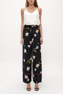 Siyah Beli lastikli bol kesim pantolon 41344