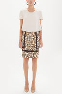 Leopar Leopar desenli pamuk etek 80487