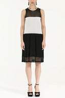 Beyaz File örgü triko elbise 28005