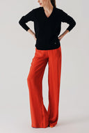 Siyah V yaka yün triko kazak 28869