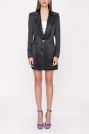 Siyah Dar kesim blazer ceket 61153