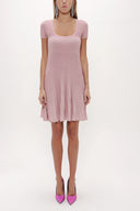 Pembe Piliseli triko elbise 27897