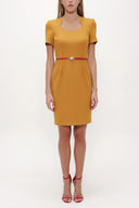 Hardal Dar kesim mini elbise 91438