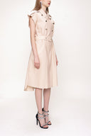 Bej Poplin gömlek elbise 93528