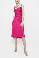 Pembe Toka detaylı askılı elbise 93980