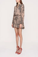 Vizon Eteği valonlu gömlek elbise 94075