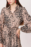 Vizon Eteği valonlu gömlek elbise 94075