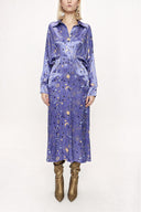 Mavi Yarasa kollu gömlek elbise 94060