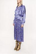 Mavi Yarasa kollu gömlek elbise 94060