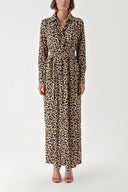 Siyah Hardal Büzgü detaylı gömlek elbise 94299