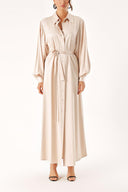 Bej Bol kesim gömlek elbise 94356