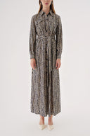 Desenli Bol kesim uzun gömlek elbise 94506