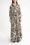 Karışık Renkler Rahat kesim uzun gömlek elbise 94652