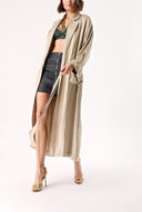 Vizon Yanları düğmeli salaş trençkot 20403