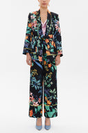 Desenli Kemerli blazer ceket 61119