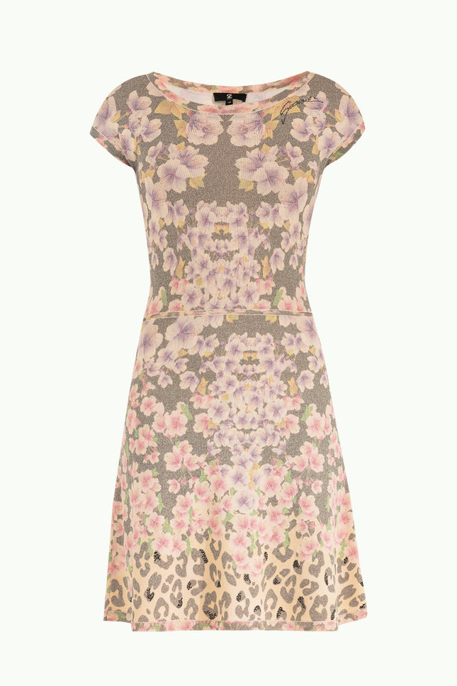 Lilac Printed knit  dress 28475