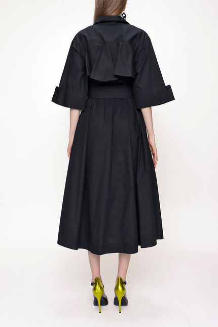 Black Wrap-over  dress  93540