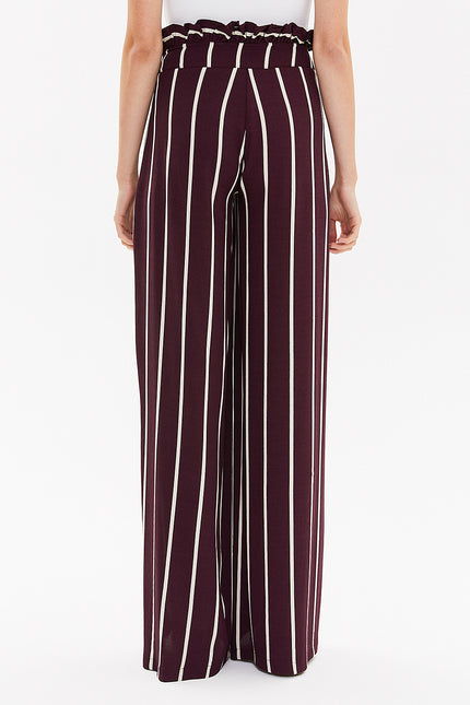 Purple High waist  wide cut pants 41302