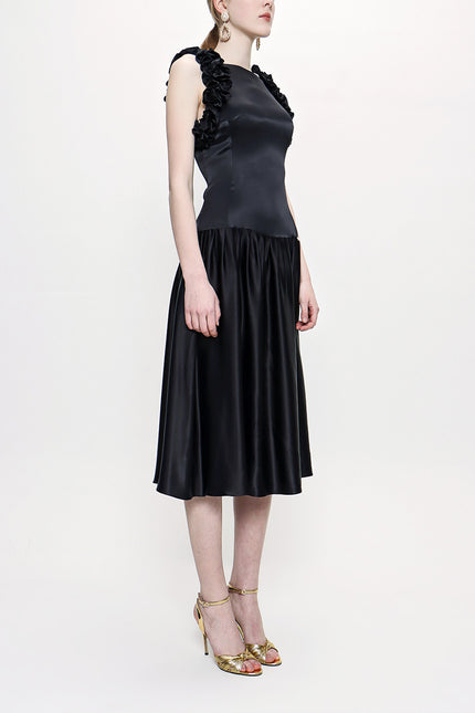 Black Sleeveless slim fit dress 93901