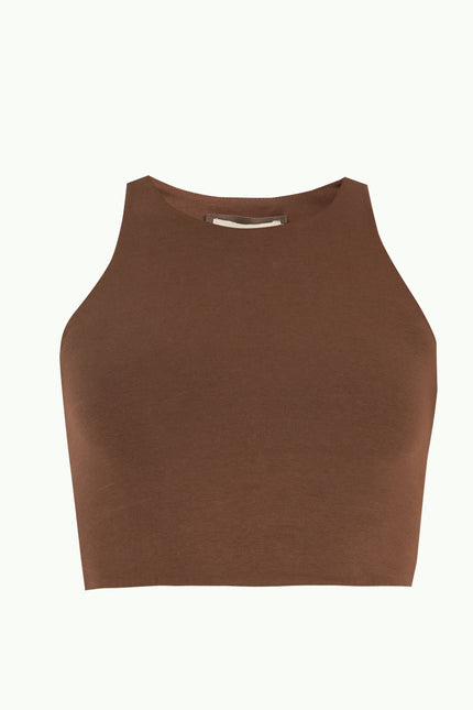 Brown Sleeveless woven  blouse  19470