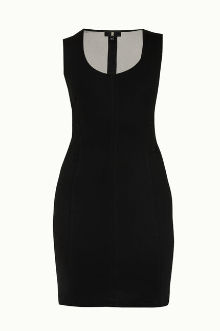 Kadın Dar Kesim Pamuk Elbise Siyah 90952