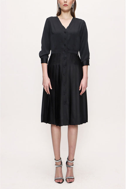 Black Pleated dress 93735