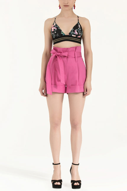 Pink High waist  shorts 11095