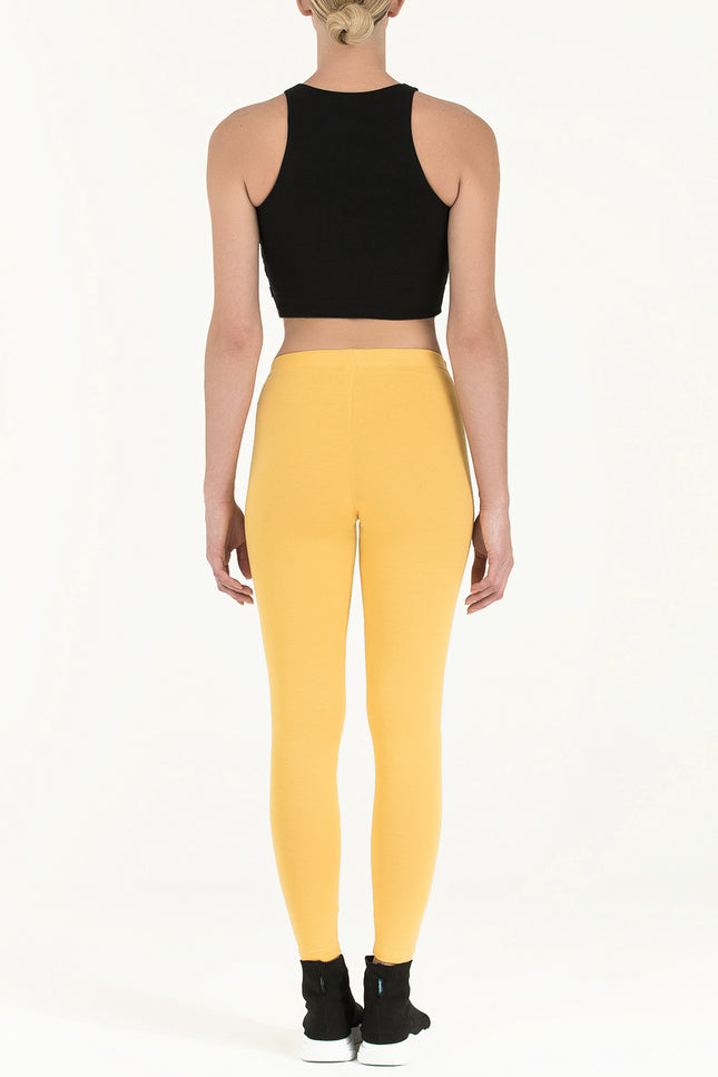 Yellow Woven  leggings 41164