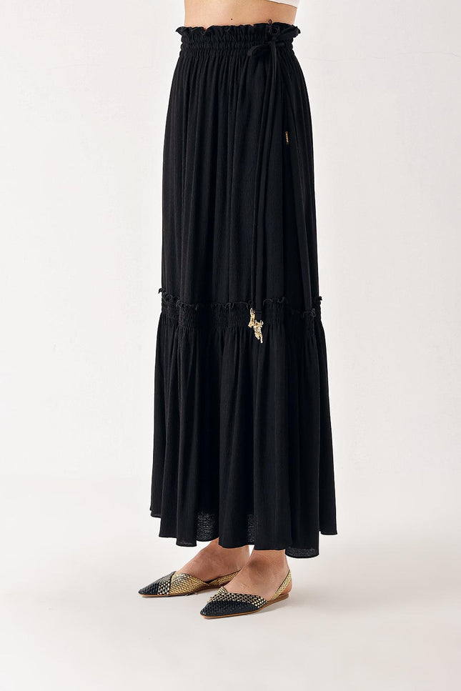 Black Skirt with elastic waist 81254