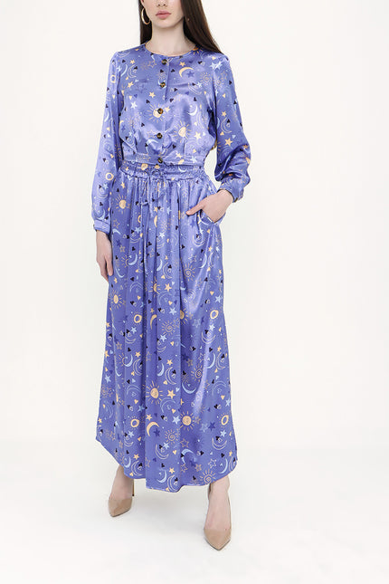 Blue Printed twinset 12257