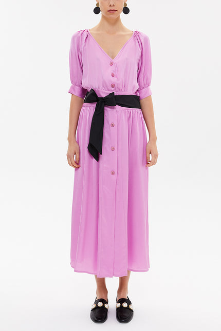 Lilac V-neck maxi dress 92761