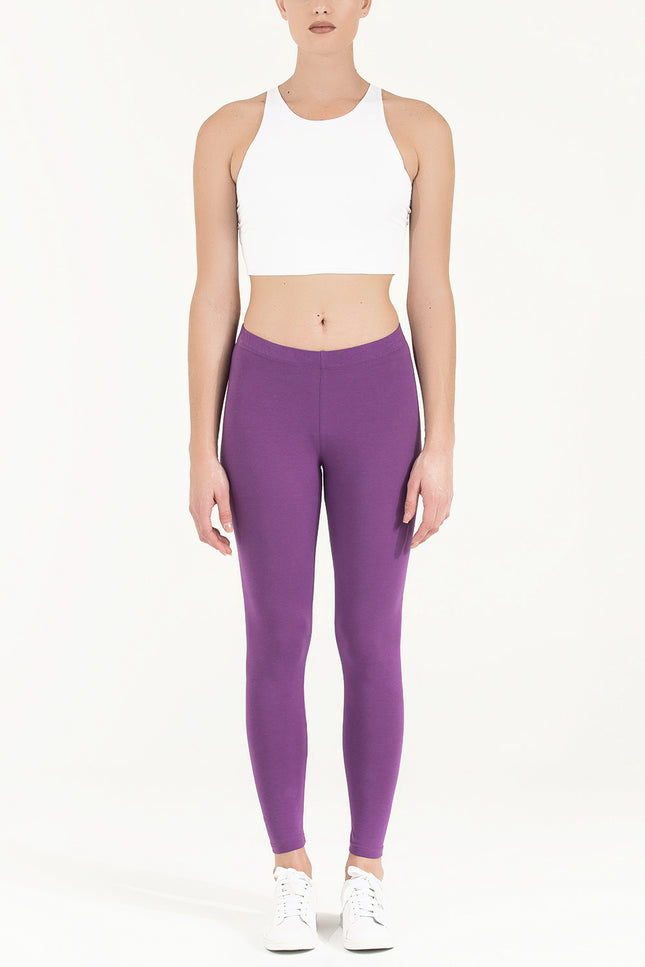 Purple Woven  leggings 41164