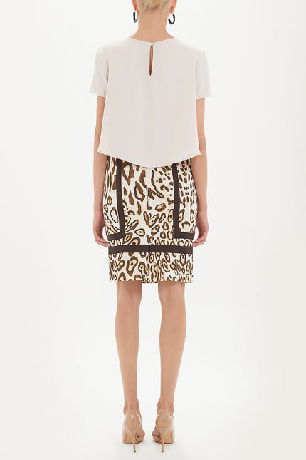 Pars Leopard cotton skirt 80487