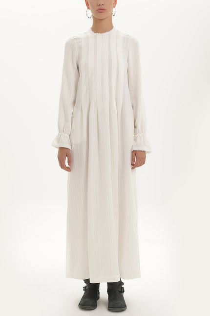 White Pilili uzun elbise 92325