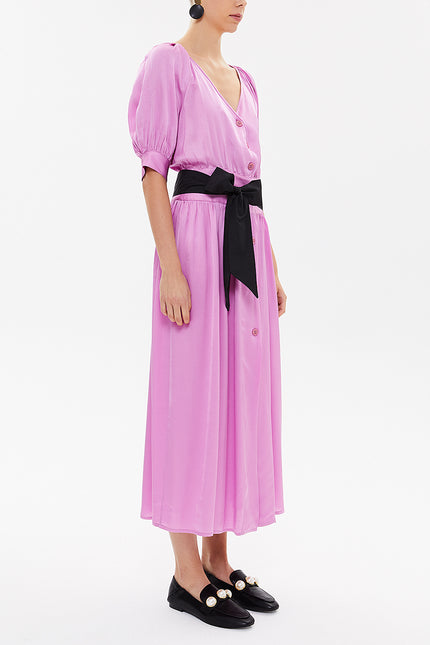 Lilac V-neck maxi dress 92761