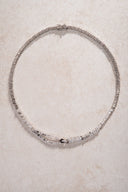 Gümüş Göz alıcı fermuar detaylı 925 ayar gümüş kolye 09