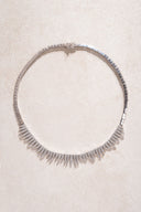 Gümüş İnce detaylı kristal taşlı 925 ayar gümüş kolye 14