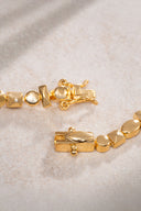 Altın Renkli kristal taşlı sivri uçlu 925 ayar gümüş kolye 16