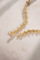 Altın Keskin uçlu ışıltılı 925 ayar gümüş kolye 15