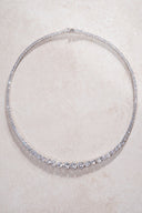 Gümüş Kristal taş detaylı 925 ayar su yolu gümüş kolye 91