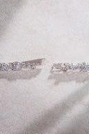 Gümüş Kristal taş detaylı 925 ayar su yolu gümüş kolye 92