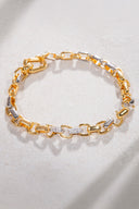 Altın Halkalı ve taş detaylı 925 ayar gümüş bileklik 26