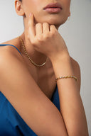 Altın Halkalı ve taş detaylı 925 ayar gümüş bileklik 26