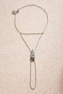 Gümüş Kuş tüyü kristal taş detaylı 925 ayar gümüş şahmeran 27