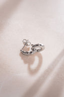 Gümüş 925 sterling silver interlocking hoop earrings 29