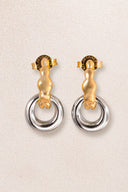 Altın 925 sterling silver interlocking hoop earrings 29