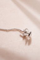 Gümüş Zincir detaylı şık 925 ayar gümüş küpe 30