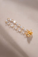 Altın Işıltı taş detaylı 925 ayar gümüş küpe 31