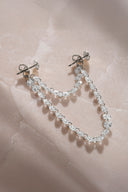 Gümüş Işıltılı taş detaylı zarif 925 ayar gümüş küpe 40